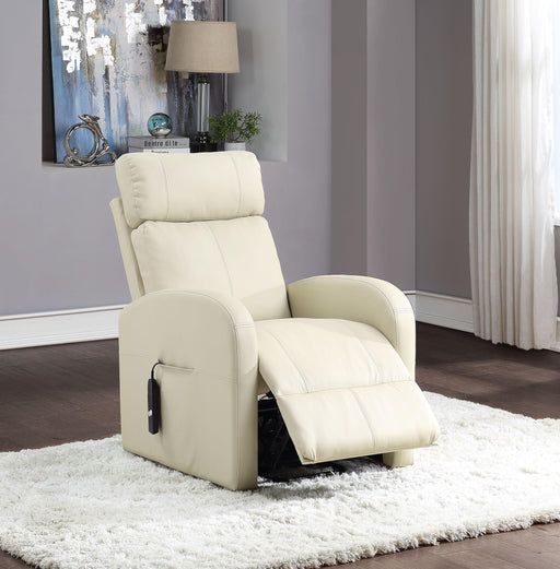 Ricardo Beige PU Recliner w/Power Lift - Premium Recliner from ACME East - Just $641.55! Shop now at Furniture Wholesale Plus  We are the best furniture store in Nashville, Hendersonville, Goodlettsville, Madison, Antioch, Mount Juliet, Lebanon, Gallatin, Springfield, Murfreesboro, Franklin, Brentwood