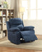 Parklon Blue Microfiber Recliner (Motion) - Premium Recliner from ACME East - Just $452.40! Shop now at Furniture Wholesale Plus  We are the best furniture store in Nashville, Hendersonville, Goodlettsville, Madison, Antioch, Mount Juliet, Lebanon, Gallatin, Springfield, Murfreesboro, Franklin, Brentwood