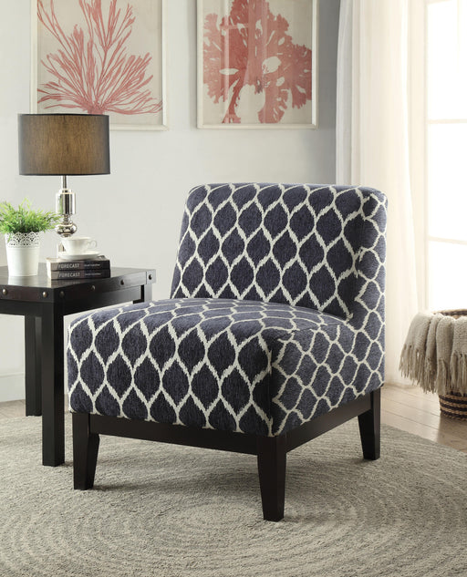 Hinte Dark Blue Chenille Accent Chair - Premium Chair from ACME East - Just $368.55! Shop now at Furniture Wholesale Plus  We are the best furniture store in Nashville, Hendersonville, Goodlettsville, Madison, Antioch, Mount Juliet, Lebanon, Gallatin, Springfield, Murfreesboro, Franklin, Brentwood