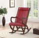 Triton Burgundy PU & Walnut Rocking Chair - Premium Chair from ACME East - Just $391.95! Shop now at Furniture Wholesale Plus  We are the best furniture store in Nashville, Hendersonville, Goodlettsville, Madison, Antioch, Mount Juliet, Lebanon, Gallatin, Springfield, Murfreesboro, Franklin, Brentwood