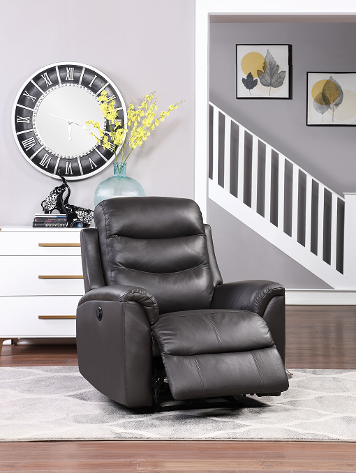 Ava Brown Top Grain Leather Match Recliner (Power Motion) - Premium Recliner from ACME East - Just $973.05! Shop now at Furniture Wholesale Plus  We are the best furniture store in Nashville, Hendersonville, Goodlettsville, Madison, Antioch, Mount Juliet, Lebanon, Gallatin, Springfield, Murfreesboro, Franklin, Brentwood