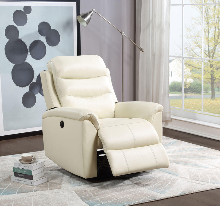 Ava Beige Top Grain Leather Match Recliner (Power Motion) - Premium Recliner from ACME East - Just $1090.05! Shop now at Furniture Wholesale Plus  We are the best furniture store in Nashville, Hendersonville, Goodlettsville, Madison, Antioch, Mount Juliet, Lebanon, Gallatin, Springfield, Murfreesboro, Franklin, Brentwood