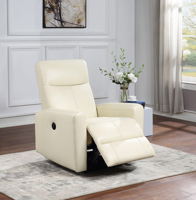 Blane Beige Top Grain Leather Match Recliner (Power Motion) - Premium Recliner from ACME East - Just $976.95! Shop now at Furniture Wholesale Plus  We are the best furniture store in Nashville, Hendersonville, Goodlettsville, Madison, Antioch, Mount Juliet, Lebanon, Gallatin, Springfield, Murfreesboro, Franklin, Brentwood