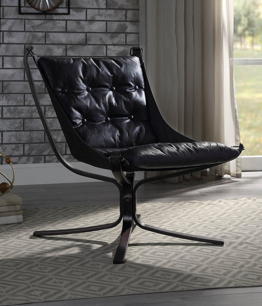 Carney Vintage Blue Top Grain Leather Accent Chair - Premium Chair from ACME East - Just $863.85! Shop now at Furniture Wholesale Plus  We are the best furniture store in Nashville, Hendersonville, Goodlettsville, Madison, Antioch, Mount Juliet, Lebanon, Gallatin, Springfield, Murfreesboro, Franklin, Brentwood