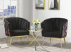 Colla Gray Velvet & Gold Accent Chair - Premium Chair from ACME East - Just $516.75! Shop now at Furniture Wholesale Plus  We are the best furniture store in Nashville, Hendersonville, Goodlettsville, Madison, Antioch, Mount Juliet, Lebanon, Gallatin, Springfield, Murfreesboro, Franklin, Brentwood