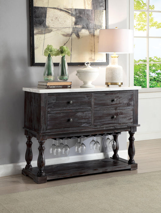 Gerardo White Marble & Weathered Espresso Server - Premium Server from ACME East - Just $924.30! Shop now at Furniture Wholesale Plus  We are the best furniture store in Nashville, Hendersonville, Goodlettsville, Madison, Antioch, Mount Juliet, Lebanon, Gallatin, Springfield, Murfreesboro, Franklin, Brentwood