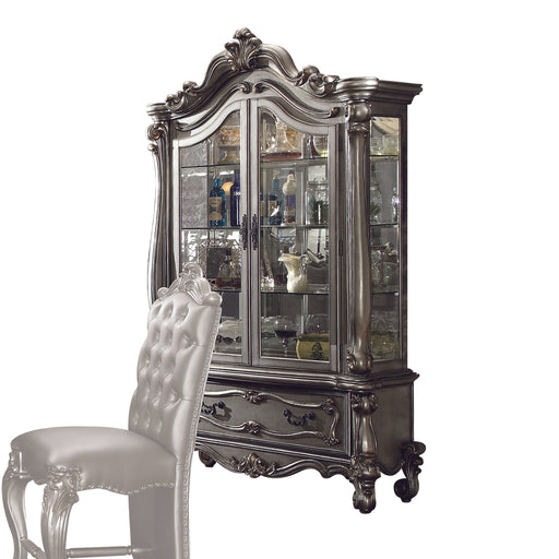Versailles Antique Platinum Curio Cabinet - Premium Curio from ACME East - Just $3595.80! Shop now at Furniture Wholesale Plus  We are the best furniture store in Nashville, Hendersonville, Goodlettsville, Madison, Antioch, Mount Juliet, Lebanon, Gallatin, Springfield, Murfreesboro, Franklin, Brentwood