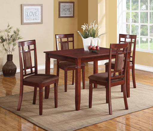 Sonata Cherry & Chocolate Microfiber Dining Set (5Pc Pk) - Premium Dining Room Set from ACME East - Just $824.85! Shop now at Furniture Wholesale Plus  We are the best furniture store in Nashville, Hendersonville, Goodlettsville, Madison, Antioch, Mount Juliet, Lebanon, Gallatin, Springfield, Murfreesboro, Franklin, Brentwood