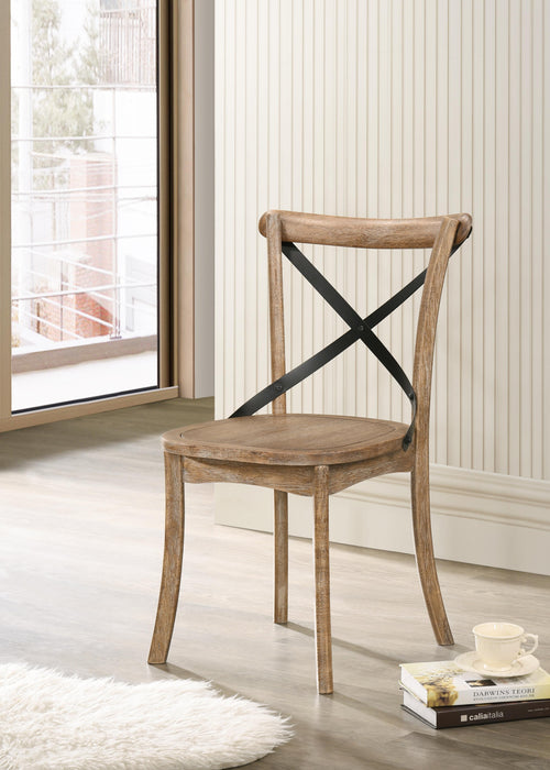 Kendric Rustic Oak Side Chair - Premium Dining Chair from ACME East - Just $274.95! Shop now at Furniture Wholesale Plus  We are the best furniture store in Nashville, Hendersonville, Goodlettsville, Madison, Antioch, Mount Juliet, Lebanon, Gallatin, Springfield, Murfreesboro, Franklin, Brentwood