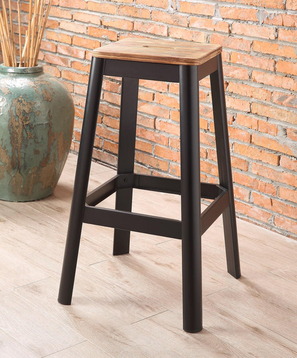 Jacotte Natural & Black Bar Stool (1Pc) - Premium Barstool from ACME East - Just $130.65! Shop now at Furniture Wholesale Plus  We are the best furniture store in Nashville, Hendersonville, Goodlettsville, Madison, Antioch, Mount Juliet, Lebanon, Gallatin, Springfield, Murfreesboro, Franklin, Brentwood