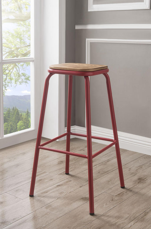 Scarus Natural & Red Bar Stool - Premium Barstool from ACME East - Just $302.25! Shop now at Furniture Wholesale Plus  We are the best furniture store in Nashville, Hendersonville, Goodlettsville, Madison, Antioch, Mount Juliet, Lebanon, Gallatin, Springfield, Murfreesboro, Franklin, Brentwood