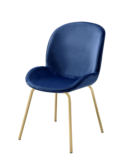 Chuchip Blue Velvet & Gold Side Chair - Premium Dining Chair from ACME East - Just $407.55! Shop now at Furniture Wholesale Plus  We are the best furniture store in Nashville, Hendersonville, Goodlettsville, Madison, Antioch, Mount Juliet, Lebanon, Gallatin, Springfield, Murfreesboro, Franklin, Brentwood