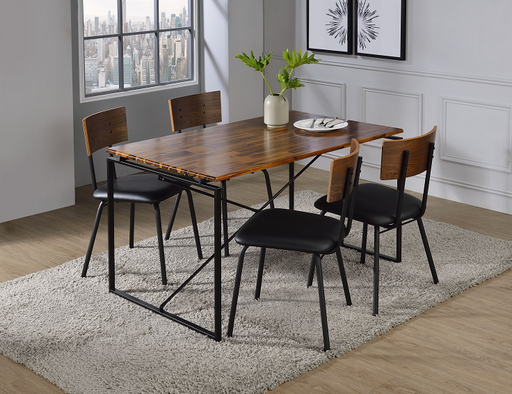 Jurgen Oak & Black Dining Table - Premium Dining Table from ACME East - Just $224.25! Shop now at Furniture Wholesale Plus  We are the best furniture store in Nashville, Hendersonville, Goodlettsville, Madison, Antioch, Mount Juliet, Lebanon, Gallatin, Springfield, Murfreesboro, Franklin, Brentwood
