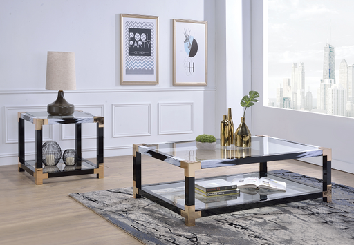 Lafty White Brushed & Clear Glass Coffee Table - Premium Coffee Table from ACME East - Just $446.55! Shop now at Furniture Wholesale Plus  We are the best furniture store in Nashville, Hendersonville, Goodlettsville, Madison, Antioch, Mount Juliet, Lebanon, Gallatin, Springfield, Murfreesboro, Franklin, Brentwood