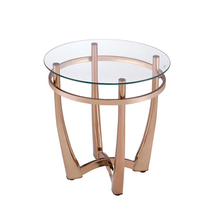 Orlando II Champagne & Clear Glass End Table - Premium End Table from ACME East - Just $239.85! Shop now at Furniture Wholesale Plus  We are the best furniture store in Nashville, Hendersonville, Goodlettsville, Madison, Antioch, Mount Juliet, Lebanon, Gallatin, Springfield, Murfreesboro, Franklin, Brentwood