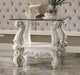 Versailles Bone White & Clear Glass End Table - Premium End Table from ACME East - Just $581.10! Shop now at Furniture Wholesale Plus  We are the best furniture store in Nashville, Hendersonville, Goodlettsville, Madison, Antioch, Mount Juliet, Lebanon, Gallatin, Springfield, Murfreesboro, Franklin, Brentwood