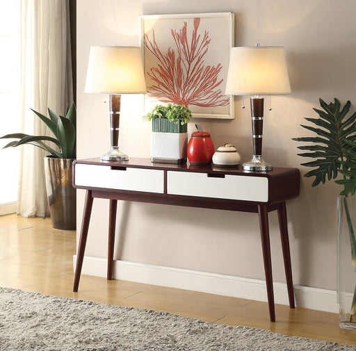 Christa Espresso & White Sofa Table - Premium Sofa Table from ACME East - Just $290.55! Shop now at Furniture Wholesale Plus  We are the best furniture store in Nashville, Hendersonville, Goodlettsville, Madison, Antioch, Mount Juliet, Lebanon, Gallatin, Springfield, Murfreesboro, Franklin, Brentwood
