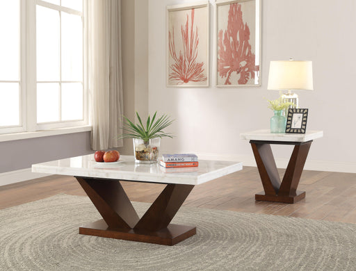 Forbes White Marble & Walnut Coffee Table - Premium Coffee Table from ACME East - Just $653.25! Shop now at Furniture Wholesale Plus  We are the best furniture store in Nashville, Hendersonville, Goodlettsville, Madison, Antioch, Mount Juliet, Lebanon, Gallatin, Springfield, Murfreesboro, Franklin, Brentwood