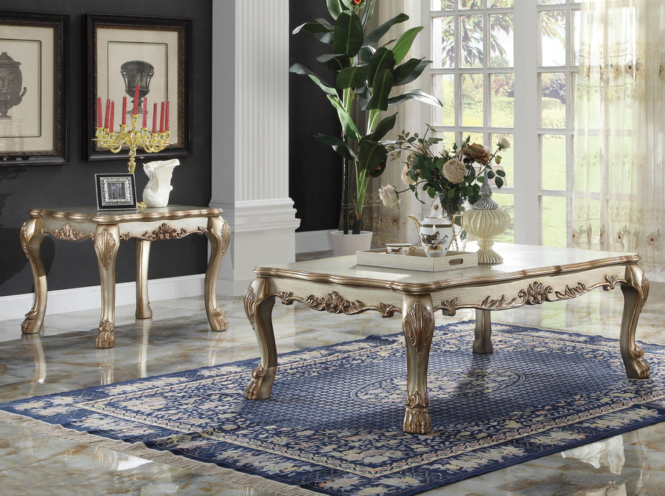 Dresden Gold Patina & Bone Coffee Table - Premium Coffee Table from ACME East - Just $629.85! Shop now at Furniture Wholesale Plus  We are the best furniture store in Nashville, Hendersonville, Goodlettsville, Madison, Antioch, Mount Juliet, Lebanon, Gallatin, Springfield, Murfreesboro, Franklin, Brentwood