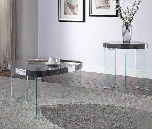 Noland Gray High Gloss & Clear Glass Coffee Table - Premium Coffee Table from ACME East - Just $349.05! Shop now at Furniture Wholesale Plus  We are the best furniture store in Nashville, Hendersonville, Goodlettsville, Madison, Antioch, Mount Juliet, Lebanon, Gallatin, Springfield, Murfreesboro, Franklin, Brentwood