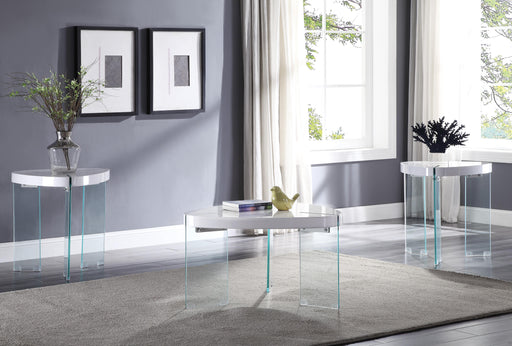 Noland White High Gloss & Clear Glass Coffee Table - Premium Coffee Table from ACME East - Just $401.70! Shop now at Furniture Wholesale Plus  We are the best furniture store in Nashville, Hendersonville, Goodlettsville, Madison, Antioch, Mount Juliet, Lebanon, Gallatin, Springfield, Murfreesboro, Franklin, Brentwood