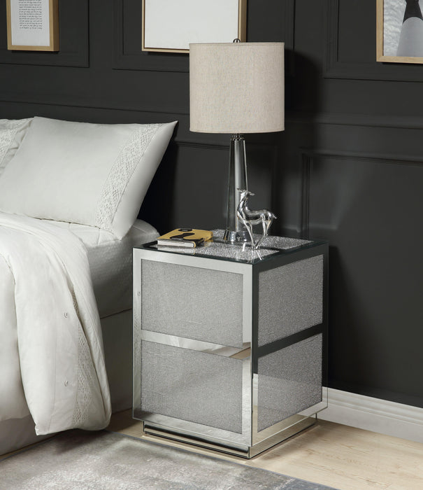 Lavina Mirrored & Faux Diamonds End Table - Premium End Table from ACME East - Just $633.75! Shop now at Furniture Wholesale Plus  We are the best furniture store in Nashville, Hendersonville, Goodlettsville, Madison, Antioch, Mount Juliet, Lebanon, Gallatin, Springfield, Murfreesboro, Franklin, Brentwood