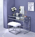 Carenze II White Faux Fur & Chrome Vanity Set - Premium Vanity from ACME East - Just $413.40! Shop now at Furniture Wholesale Plus  We are the best furniture store in Nashville, Hendersonville, Goodlettsville, Madison, Antioch, Mount Juliet, Lebanon, Gallatin, Springfield, Murfreesboro, Franklin, Brentwood