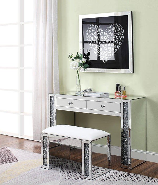 Noralie PU, Mirrored & Faux Diamonds Vanity Stool - Premium Vanity from ACME East - Just $458.25! Shop now at Furniture Wholesale Plus  We are the best furniture store in Nashville, Hendersonville, Goodlettsville, Madison, Antioch, Mount Juliet, Lebanon, Gallatin, Springfield, Murfreesboro, Franklin, Brentwood