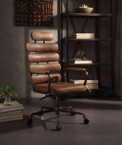 Calan Retro Brown Top Grain Leather Office Chair - Premium Office Chair from ACME East - Just $928.20! Shop now at Furniture Wholesale Plus  We are the best furniture store in Nashville, Hendersonville, Goodlettsville, Madison, Antioch, Mount Juliet, Lebanon, Gallatin, Springfield, Murfreesboro, Franklin, Brentwood