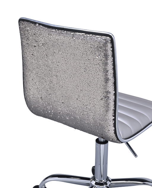 Alessio Silver PU & Chrome Office Chair - Premium Office Chair from ACME East - Just $173.55! Shop now at Furniture Wholesale Plus  We are the best furniture store in Nashville, Hendersonville, Goodlettsville, Madison, Antioch, Mount Juliet, Lebanon, Gallatin, Springfield, Murfreesboro, Franklin, Brentwood