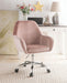 Eimer Peach Velvet & Chrome Office Chair - Premium Office Chair from ACME East - Just $259.35! Shop now at Furniture Wholesale Plus  We are the best furniture store in Nashville, Hendersonville, Goodlettsville, Madison, Antioch, Mount Juliet, Lebanon, Gallatin, Springfield, Murfreesboro, Franklin, Brentwood