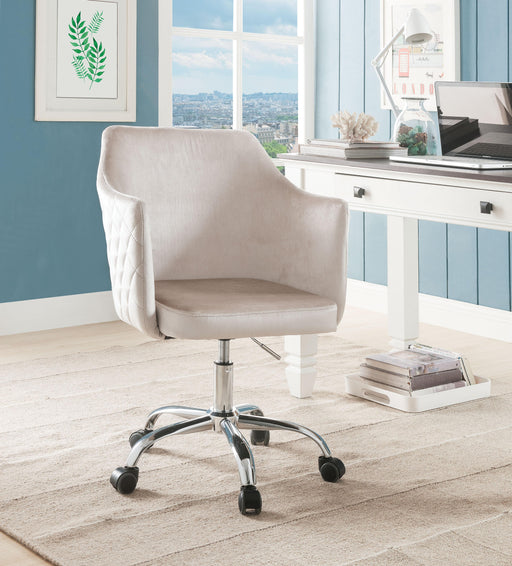 Cosgair Champagne Velvet & Chrome Office Chair - Premium Office Chair from ACME East - Just $212.55! Shop now at Furniture Wholesale Plus  We are the best furniture store in Nashville, Hendersonville, Goodlettsville, Madison, Antioch, Mount Juliet, Lebanon, Gallatin, Springfield, Murfreesboro, Franklin, Brentwood