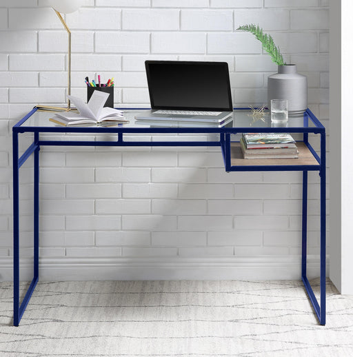Yasin Blue & Glass Desk - Premium Desk from ACME East - Just $150.15! Shop now at Furniture Wholesale Plus  We are the best furniture store in Nashville, Hendersonville, Goodlettsville, Madison, Antioch, Mount Juliet, Lebanon, Gallatin, Springfield, Murfreesboro, Franklin, Brentwood