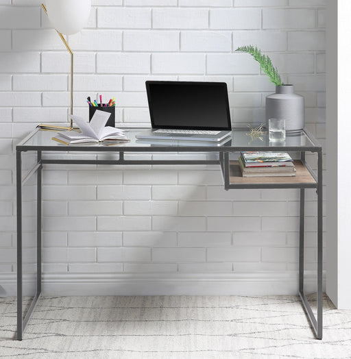 Yasin Gray & Glass Desk - Premium Desk from ACME East - Just $150.15! Shop now at Furniture Wholesale Plus  We are the best furniture store in Nashville, Hendersonville, Goodlettsville, Madison, Antioch, Mount Juliet, Lebanon, Gallatin, Springfield, Murfreesboro, Franklin, Brentwood