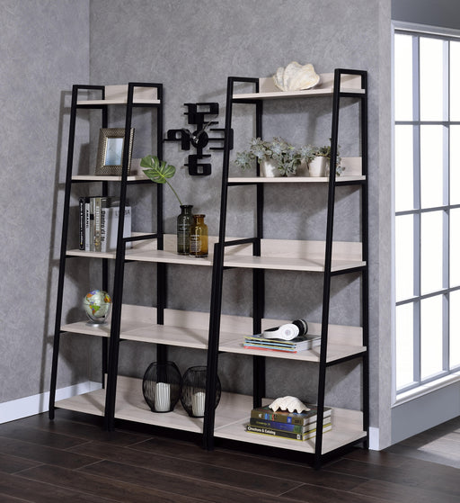 Wendral Natural & Black Bookshelf (5-Tier, 16"L) - Premium Bookcase from ACME East - Just $282.75! Shop now at Furniture Wholesale Plus  We are the best furniture store in Nashville, Hendersonville, Goodlettsville, Madison, Antioch, Mount Juliet, Lebanon, Gallatin, Springfield, Murfreesboro, Franklin, Brentwood