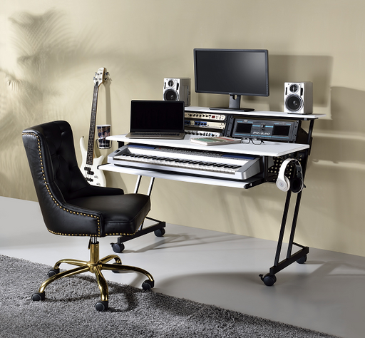 Suitor White & Black Computer Desk - Premium Desk from ACME East - Just $327.60! Shop now at Furniture Wholesale Plus  We are the best furniture store in Nashville, Hendersonville, Goodlettsville, Madison, Antioch, Mount Juliet, Lebanon, Gallatin, Springfield, Murfreesboro, Franklin, Brentwood