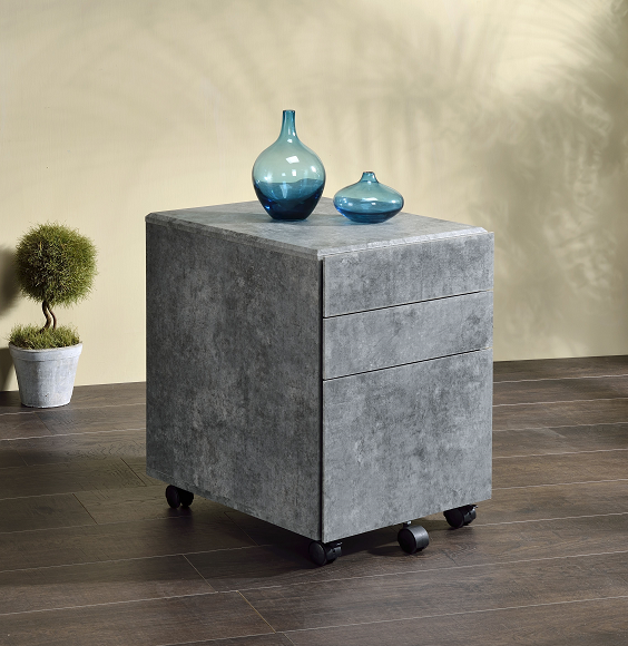 Jurgen Faux Concrete & Silver File Cabinet - Premium File Cabinet from ACME East - Just $185.25! Shop now at Furniture Wholesale Plus  We are the best furniture store in Nashville, Hendersonville, Goodlettsville, Madison, Antioch, Mount Juliet, Lebanon, Gallatin, Springfield, Murfreesboro, Franklin, Brentwood