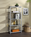 Jurgen Faux Concrete & Silver Bookshelf - Premium Bookcase from ACME East - Just $134.55! Shop now at Furniture Wholesale Plus  We are the best furniture store in Nashville, Hendersonville, Goodlettsville, Madison, Antioch, Mount Juliet, Lebanon, Gallatin, Springfield, Murfreesboro, Franklin, Brentwood