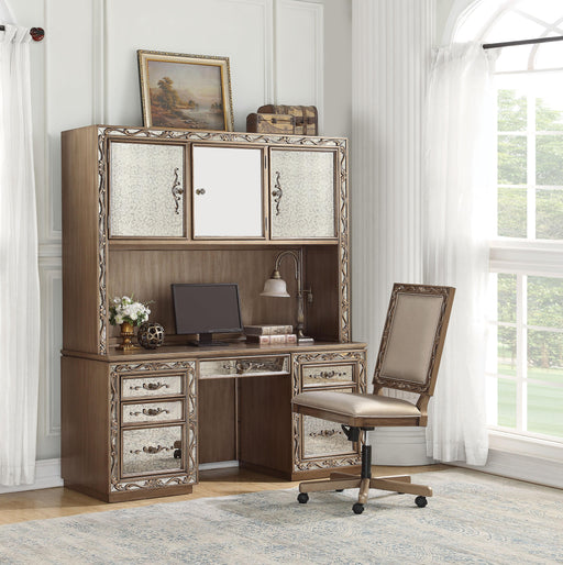 Orianne Antique Gold Computer Desk & Hutch - Premium Desk from ACME East - Just $2533.05! Shop now at Furniture Wholesale Plus  We are the best furniture store in Nashville, Hendersonville, Goodlettsville, Madison, Antioch, Mount Juliet, Lebanon, Gallatin, Springfield, Murfreesboro, Franklin, Brentwood