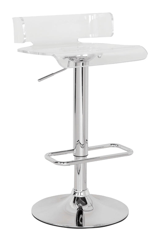 Rania Clear & Chrome Adjustable Stool (1Pc) - Premium Barstool from ACME East - Just $159.90! Shop now at Furniture Wholesale Plus  We are the best furniture store in Nashville, Hendersonville, Goodlettsville, Madison, Antioch, Mount Juliet, Lebanon, Gallatin, Springfield, Murfreesboro, Franklin, Brentwood