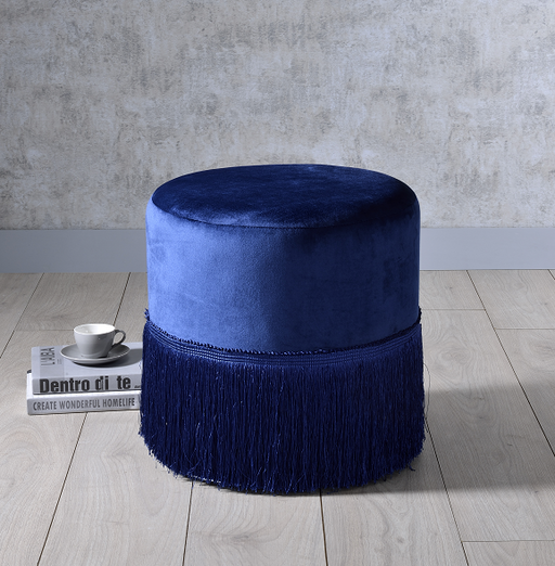 Clivia Midnight Blue Velvet Ottoman - Premium Ottoman from ACME East - Just $167.70! Shop now at Furniture Wholesale Plus  We are the best furniture store in Nashville, Hendersonville, Goodlettsville, Madison, Antioch, Mount Juliet, Lebanon, Gallatin, Springfield, Murfreesboro, Franklin, Brentwood