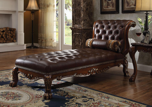 Dresden PU & Cherry Oak Chaise & Pillow - Premium Chaise from ACME East - Just $2380.95! Shop now at Furniture Wholesale Plus  We are the best furniture store in Nashville, Hendersonville, Goodlettsville, Madison, Antioch, Mount Juliet, Lebanon, Gallatin, Springfield, Murfreesboro, Franklin, Brentwood