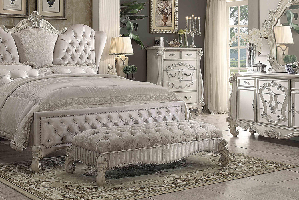 Versailles Ivory Fabric & Bone White Bench - Premium Bench from ACME East - Just $1345.50! Shop now at Furniture Wholesale Plus  We are the best furniture store in Nashville, Hendersonville, Goodlettsville, Madison, Antioch, Mount Juliet, Lebanon, Gallatin, Springfield, Murfreesboro, Franklin, Brentwood