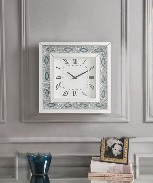 Sonia Mirrored & Faux Agate Wall Clock - Premium Wall Clock from ACME East - Just $173.55! Shop now at Furniture Wholesale Plus  We are the best furniture store in Nashville, Hendersonville, Goodlettsville, Madison, Antioch, Mount Juliet, Lebanon, Gallatin, Springfield, Murfreesboro, Franklin, Brentwood