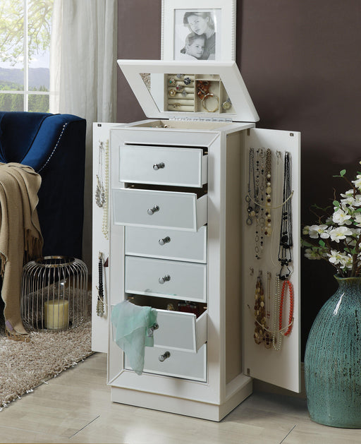 Talor White Jewelry Armoire - Premium Armoire from ACME East - Just $505.05! Shop now at Furniture Wholesale Plus  We are the best furniture store in Nashville, Hendersonville, Goodlettsville, Madison, Antioch, Mount Juliet, Lebanon, Gallatin, Springfield, Murfreesboro, Franklin, Brentwood