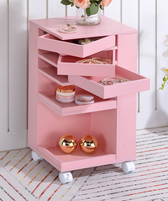Nariah Pink Storage Cart - Premium Cart from ACME East - Just $273! Shop now at Furniture Wholesale Plus  We are the best furniture store in Nashville, Hendersonville, Goodlettsville, Madison, Antioch, Mount Juliet, Lebanon, Gallatin, Springfield, Murfreesboro, Franklin, Brentwood