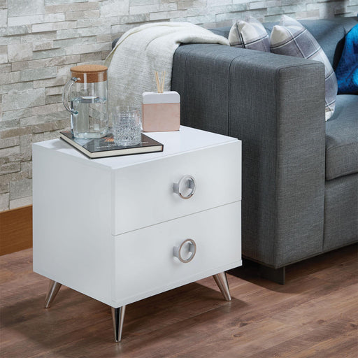 Elms White Accent Table - Premium Nightstand from ACME East - Just $154.05! Shop now at Furniture Wholesale Plus  We are the best furniture store in Nashville, Hendersonville, Goodlettsville, Madison, Antioch, Mount Juliet, Lebanon, Gallatin, Springfield, Murfreesboro, Franklin, Brentwood