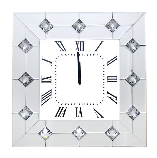 Hessa Mirrored & Faux Rhinestones Wall Clock - Premium Wall Clock from ACME East - Just $134.55! Shop now at Furniture Wholesale Plus  We are the best furniture store in Nashville, Hendersonville, Goodlettsville, Madison, Antioch, Mount Juliet, Lebanon, Gallatin, Springfield, Murfreesboro, Franklin, Brentwood