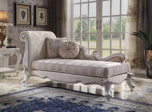 Picardy Antique Pearl & Fabric Chaise w/ Pillows - Premium Chaise from ACME East - Just $2811.90! Shop now at Furniture Wholesale Plus  We are the best furniture store in Nashville, Hendersonville, Goodlettsville, Madison, Antioch, Mount Juliet, Lebanon, Gallatin, Springfield, Murfreesboro, Franklin, Brentwood