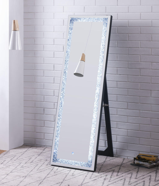 Noralie Mirrored & Faux Diamonds Floor Mirror (LED) - Premium Mirror from ACME East - Just $477.75! Shop now at Furniture Wholesale Plus  We are the best furniture store in Nashville, Hendersonville, Goodlettsville, Madison, Antioch, Mount Juliet, Lebanon, Gallatin, Springfield, Murfreesboro, Franklin, Brentwood